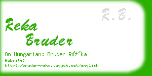 reka bruder business card